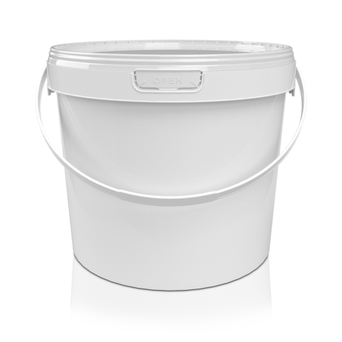 Bucket 12 L ALDL white PP without lid (0.43 kg)