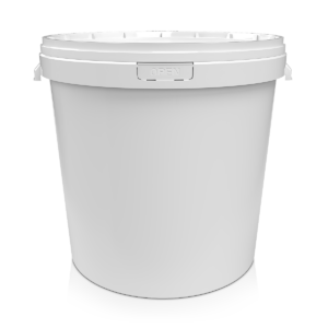 33-AL2 Bucket 33 L white + white lid PP (1.049 kg)
