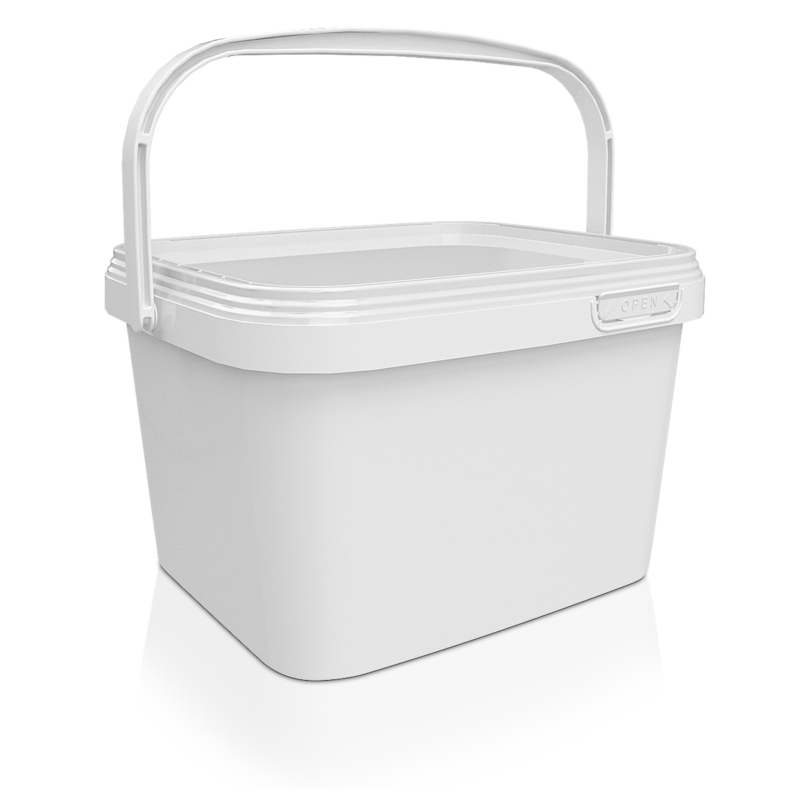 4-KWDL Bucket 4 L KWDL white + white lid PP (0.186 kg)