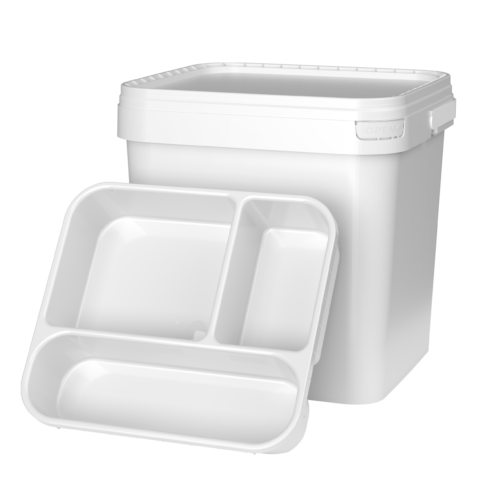 Ämber 17 L KW kandiline  + valge kaas PP (0,657 kg)+Ämbrialus 17KW(0.155kg)