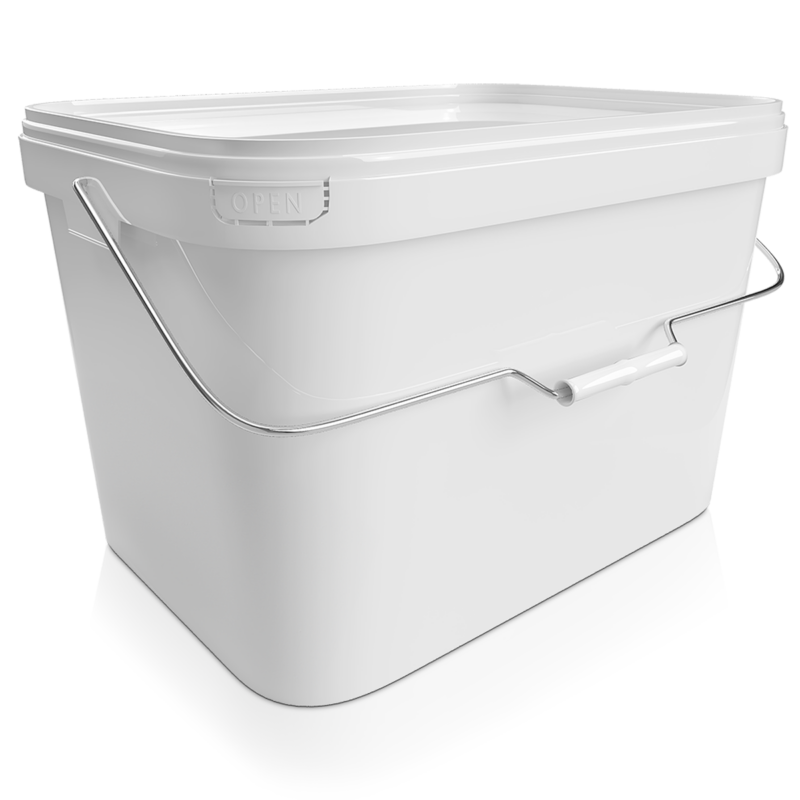 W-18-PR Rectangular 18 L bucket + lid PR (0.852 kg)